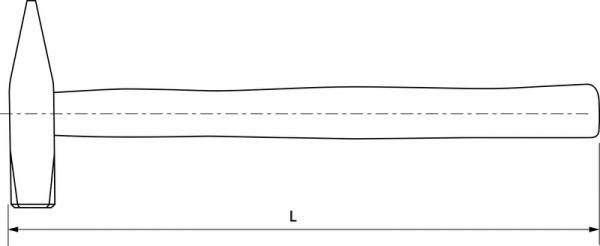 WHH200 Молоток слесарный с деревянной рукояткой 200 гр