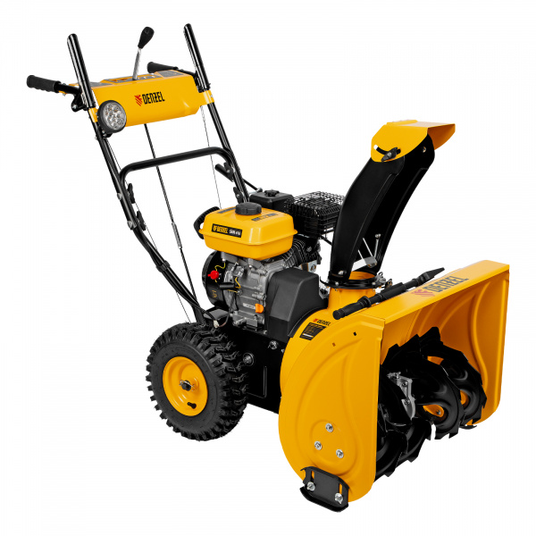 Бензиновая снегоуборочная машина SBM 610, 212 cc, ручной старт, фара Denzel 