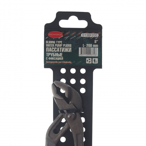 Пассатижи RF-613BF200 переставные 8" (200мм) c фиксацией ROCKFORCE /1
