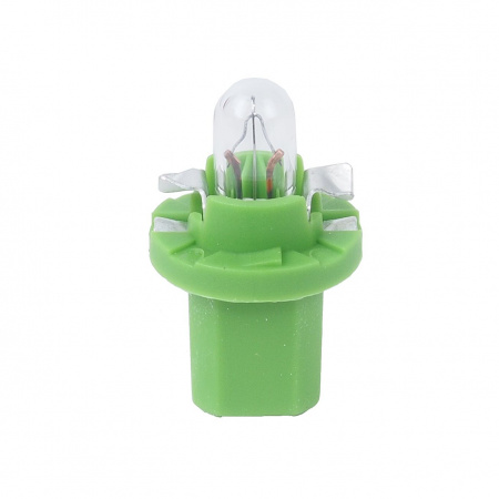 Автолампа BAX2W с зеленым патроном (B8.5d) 12V OSRAM /10/50 HIT