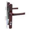 Замок врезной узкопрофильный для калитки, коричневый БУЛАТ ЗВ4-1.25.01.8017 БЕЗ МЦ АЛЛЮР (10)