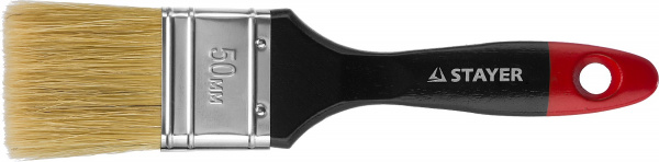 STAYER Universal, 50 мм, 2″, светлая, натуральная щетина, деревянная ручка, все виды ЛКМ, плоская кисть, Professional (0104-050)