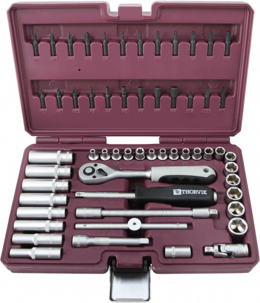 TS057 Набор инструмента 1/4"DR, 57 предметов TS057 Набор инструмента 1/4"DR, 57 предметов