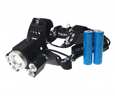 Фонарь RF-01157  светодиодный аккумуляторный налобный(5W LED,500Lm,2000mAh,зарядка12V,время раб.4ч,время заряд.5ч,синий/белый/желтый свет) ROCKFORCE /