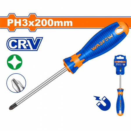 Отвертка PH3*200мм WADFOW WSD2238