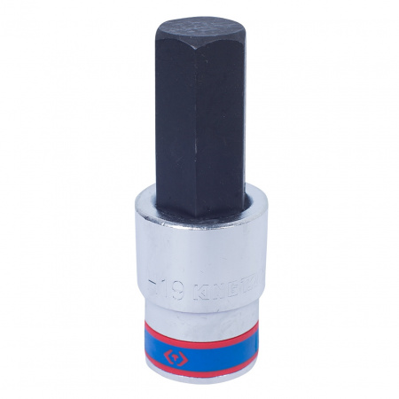 Насадка (бита) торцевая 1/2", Hex, 19 мм, L = 80 мм KING TONY 403519