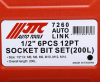 JTC Набор головок торцевых и насадок 1/2" 6-ти гранных M6-M14 удлиненные 6 предметов в кейсе JTC