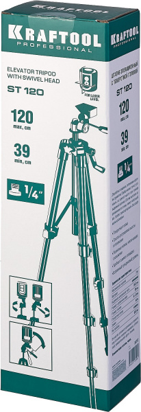 KRAFTOOL ST 120, элевационный штатив (34712)