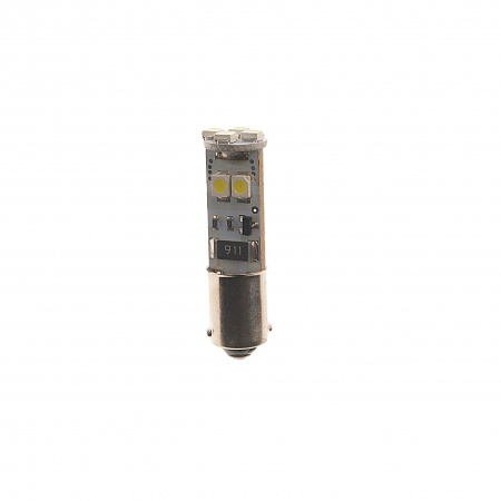 Автолампа T4W (BA9s) 8 SMD 3528 WHITE 6000K с блокиратором ошибок CANbus  150лм  24V MEGAPOWER /10 /100