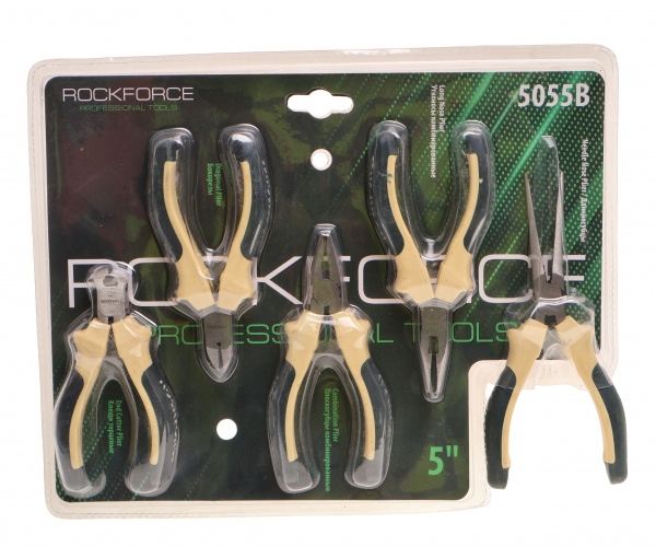 Набор RF-5055B шарнирно-губцевого инструмента 5пр. ROCKFORCE /1/30 Набор RF-5055B шарнирно-губцевого инструмента 5пр. ROCKFORCE /1/30