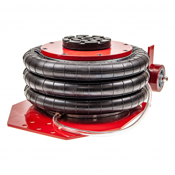 Домкрат пневматический ER-82035 подкатной 3,5т(6-12bar, выс. подъема 135-400мм, 3 подушки, Ø270мм, Ø упора 100мм) ЭВРИКА /1