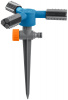 GRINDA RR-P, 75 м, 2 полив, 3 сопла, на пике, ударопрочный пластик, круговой распылитель, PROLine (40341)