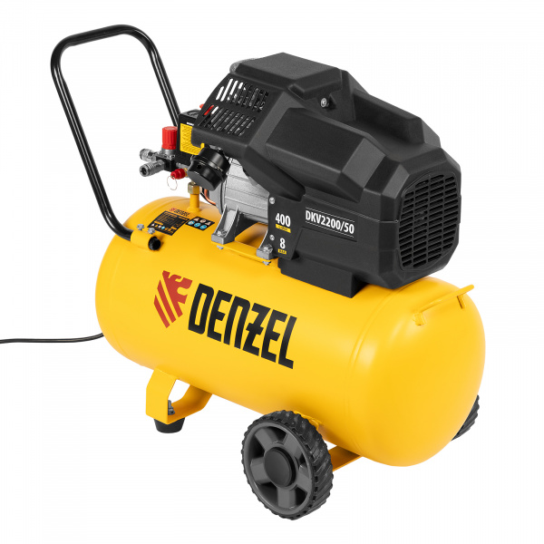 Компрессор воздушный DKV2200/50, Х-PRO 2.2 кВт, 400 л/мин, 50 л Denzel Компрессор воздушный DKV2200/50, Х-PRO 2.2 кВт, 400 л/мин, 50 л Denzel