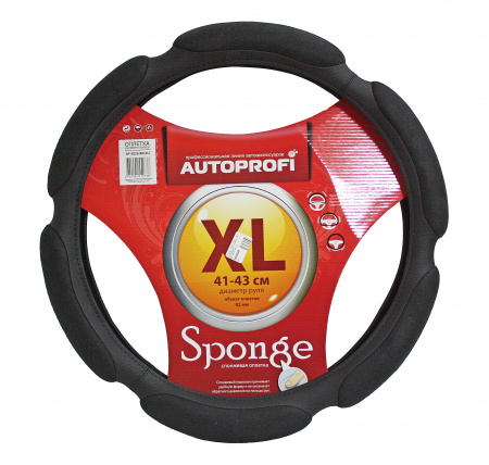 Оплетка руля SP-5026 (XL) BLACK алькантара AUTOPROFI /1/10