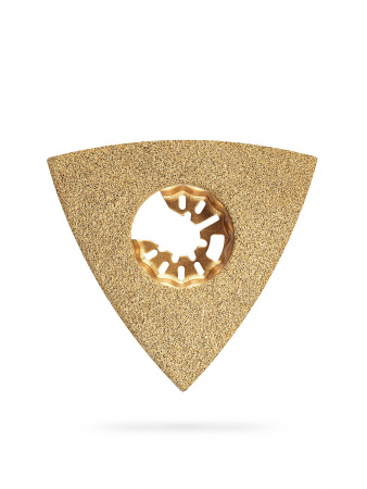 ЗУБР CARBIDE ВК8 Р100, 80 мм полотно треугольное зачистное с твердосплавной крошкой: клей, краска, раствор, кирпич, пенобетон, StarQuick (15583-P100)