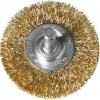 ЗУБР 50 мм, витая стальная латунированная проволока 0.3 мм, щетка дисковая для дрели, Профессионал (3520-050)
