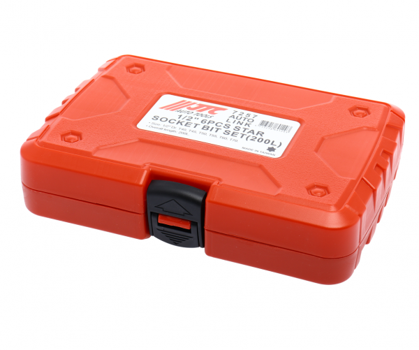 JTC Набор головок торцевых и насадок 1/2" 6-ти гранных T40-T70 удлиненные 6 предметов в кейсе JTC JTC Набор головок торцевых и насадок 1/2" 6-ти гранных T40-T70 удлиненные 6 предметов в кейсе JTC