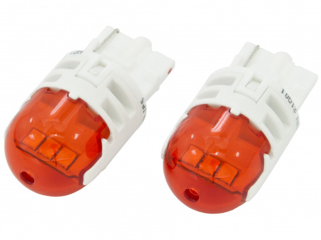 Автолампа W21W (W3*16d) LED AMBER Ultinon Pro6000 80Лм (2шт) 12V PHILIPS /1