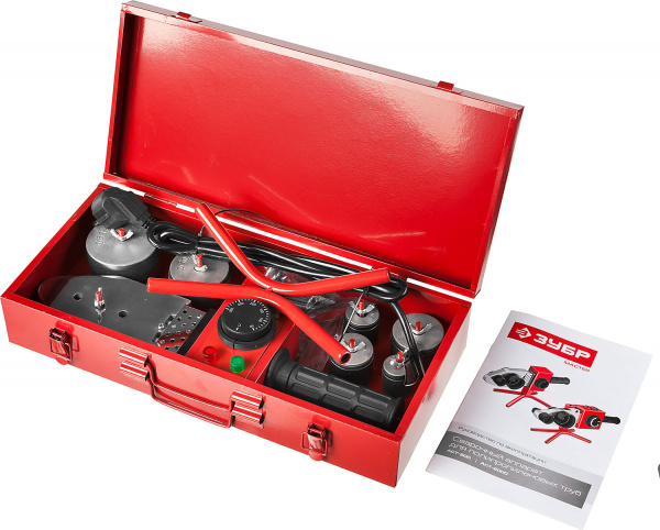 ЗУБР 800 Вт, паяльник для полипропиленовых труб, 6 насадок в комплекте (АСТ-800)