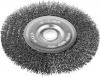 ЗУБР 125 х 12.7 мм, витая, стальная проволока 0.3 мм, дисковая щетка-крацовка для точильно-шлифовального станка, Профессионал (35185-125)