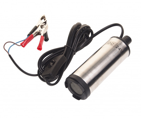 Насос для перекачки топлива ER-87203 (24V, 60W, 3.5A, 30л/мин, Ø51мм, Ø выходного отв. 19мм) ЭВРИКА /1/20