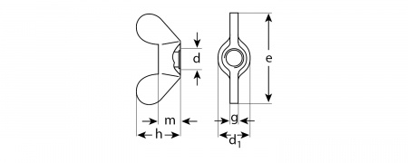 ЗУБР DIN 315, M10, цинк, 2 шт, барашковая гайка (303736-10)