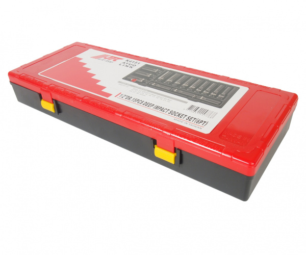 JTC Набор головок торцевых 1/2" 6-ти гранных 10-32мм ударных глубоких 15 предметов в кейсе JTC