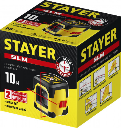 STAYER 10 м, лазерный нивелир, Professional (34961)