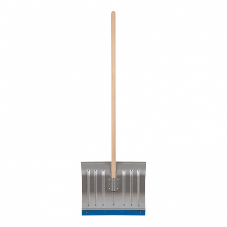 Лопата для уборки снега стальная оцинкованная, 430 х 370 х 1350 мм, деревянный черенок, Россия, Сибртех