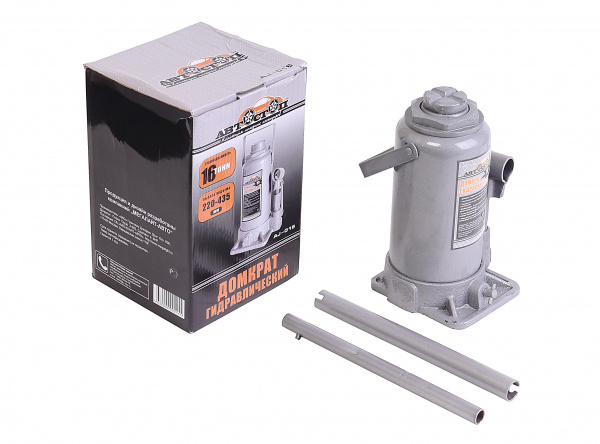 Домкрат гидравлический AJ-016 бутылочный 16т (выс.подъема 220-435мм) АВТОСТОП /1/4