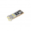 Автолампа T10W (W2,1x9,5d) 8 SMD 3528 WHITE 6000K с блокиратором ошибок CANbus 144лм   12V MEGAPOWER /10 /100