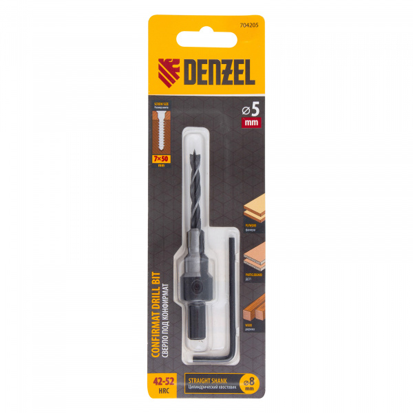Сверло-зенкер под конфирмат, 5 мм // Denzel