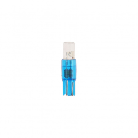 Автолампа T5 (W2*4.6d) 1 LED FLAT BLUE 2лм   12V MEGAPOWER /10 /100
