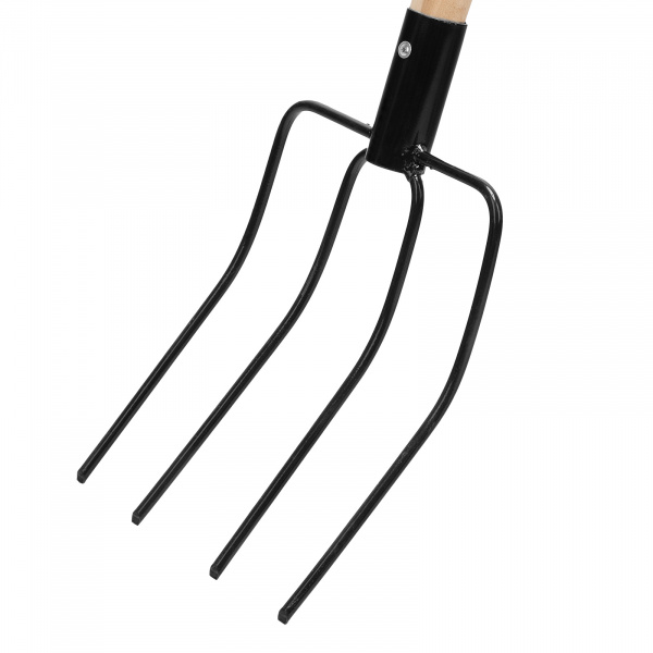 Вилы 4 - х рогие, сенные, 210х310х1400 мм, деревянный черенок, Россия, Сибртех