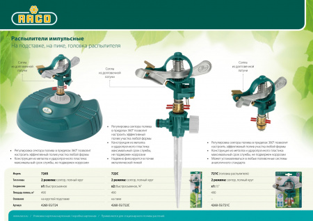RACO 722C, на пике, металлический, импульсный распылитель (4260-55/722C)