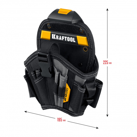 KRAFTOOL KH-17 кобура для шуруповерта с быстросъёмным креплением FastClip, большая (38768)