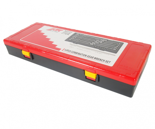 JTC Набор ключей рожково-накидных трещоточных 14 предметов в кейсе JTC JTC Набор ключей рожково-накидных трещоточных 14 предметов в кейсе JTC