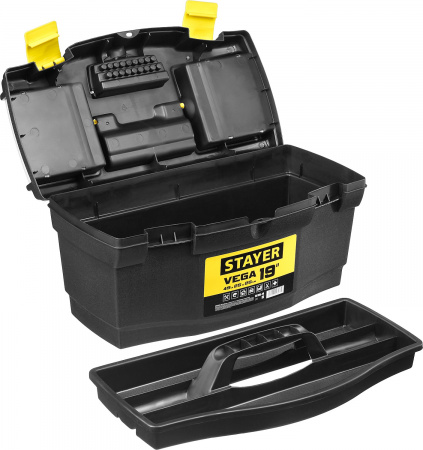 STAYER VEGA-19, 490 х 250 х 250 мм, (19″), Пластиковый ящик для инструментов (38105-18)