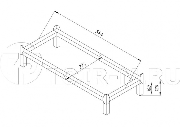 Напольная металлическая подставка под пожарный шкаф ШПК-310, ШПК-320