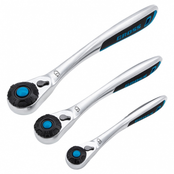 Набор инструментов, 1/2", 3/8", 1/4", CrV, 120 зубьев, 216 предметов Gross Набор инструментов, 1/2", 3/8", 1/4", CrV, 120 зубьев, 216 предметов Gross