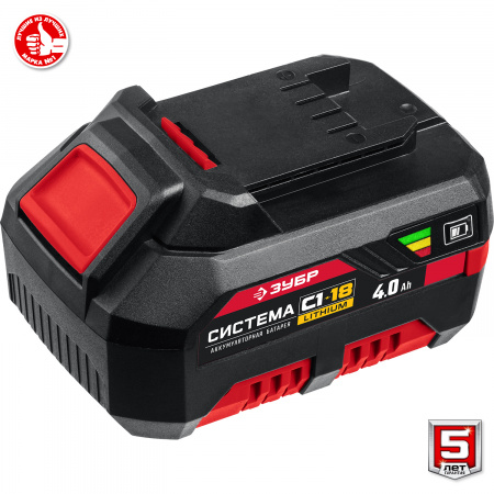 ЗУБР С1-18, 18 В, 180 мм, 1 АКБ (4 А·ч), сабельная пила (СПЛ-185-41)