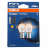 Автолампа PY21W (BAU15s) DIADEM CHROME (блистер, 2шт) 12V OSRAM /1/10