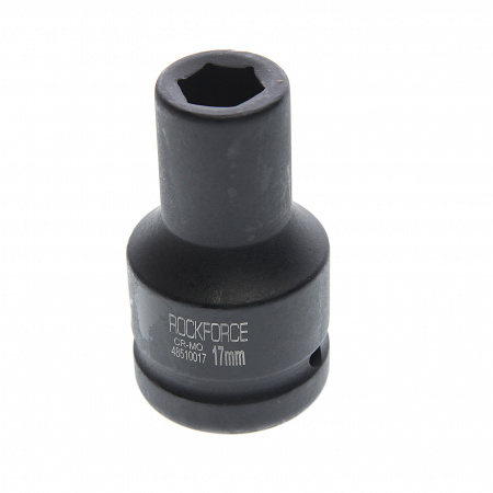 Головка торцевая  17мм 1" 6-гранная ударная удлиненная L=90мм ROCKFORCE RF-48510017 /1/40