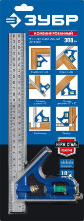 ЗУБР 300 мм, комбинированный угольник, Профессионал (3436)