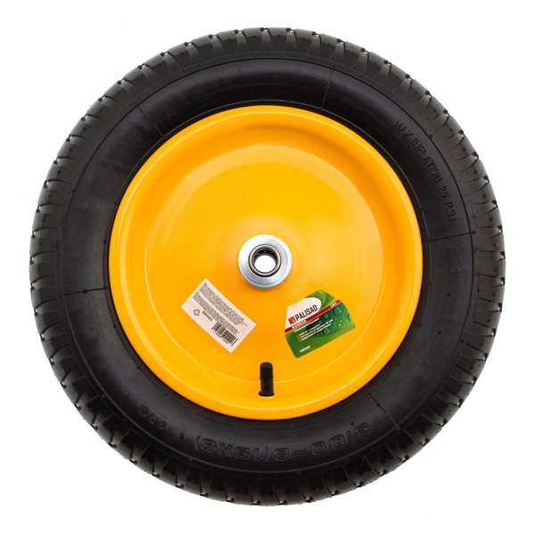 Колесо пневматическое, 3.00-8, D 360 мм, внутренний подшипник D 16 мм, длина оси 92 мм Palisad Колесо пневматическое, 3.00-8, D 360 мм, внутренний подшипник D 16 мм, длина оси 92 мм Palisad