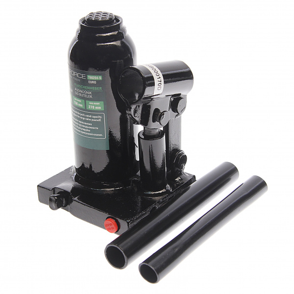 Домкрат гидравлический RF-T90204S-EURO бутылочный с клапаном 2т (выс.подъема 150-278мм) в кейсе ROCKFORCE /1/6