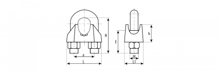 ЗУБР DIN 741, 5 мм, 100 шт, зажим троса, Профессионал (4-304415-05)