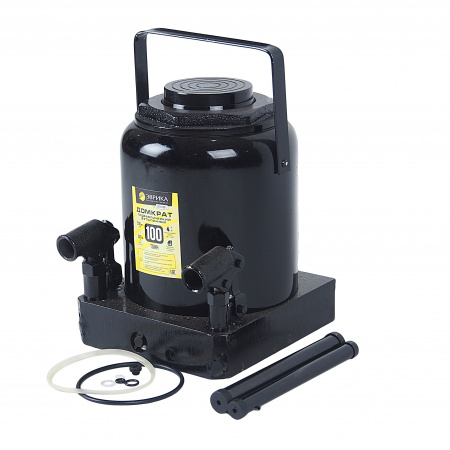 Домкрат гидравлический ER-81001 бутылочный с клапаном 100т, ремкомплект (выс. подъема 330-530мм) ЭВРИКА /1