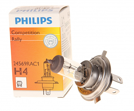 Автолампа H4 (100/90) P43t-38 RALLY 24V PHILIPS /1/10/100 HIT
