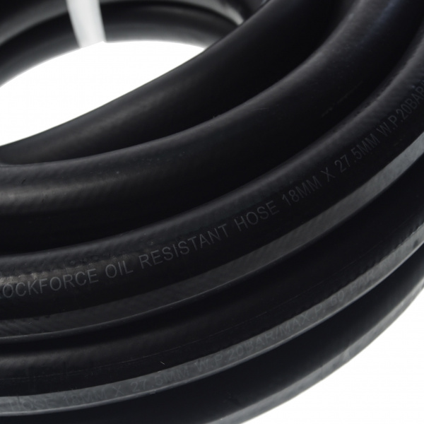 Шланг RF-AHC-55/3B резиновый армированый бензо-маслостойкий 18х27.5ммх10м(раб.давл.20bar,max60bar,-30C°+70C°,DIN20018) ROCKFORCE /1